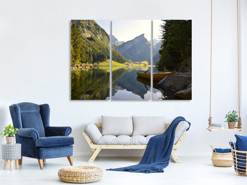 3-piece-canvas-print-still-waters-in-the-mountains