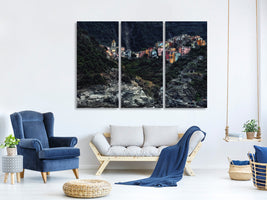 3-piece-canvas-print-village-on-the-rocks