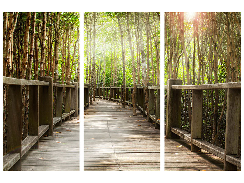 3-piece-canvas-print-wooden-bridge