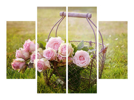 4-piece-canvas-print-a-basket-full-of-roses