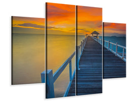 4-piece-canvas-print-a-wooden-bridge-in-the-far-east