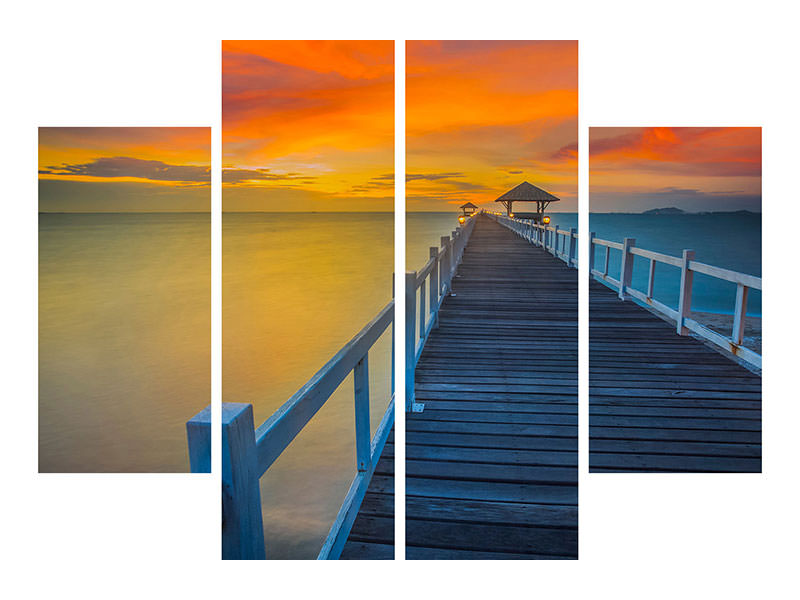 4-piece-canvas-print-a-wooden-bridge-in-the-far-east