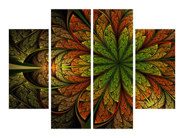 4-piece-canvas-print-abstract-floral-pattern