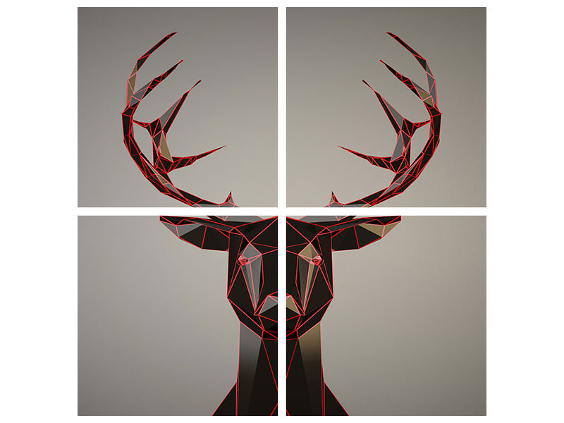 4-piece-canvas-print-antlers