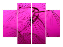 4-piece-canvas-print-dandelion-in-pink