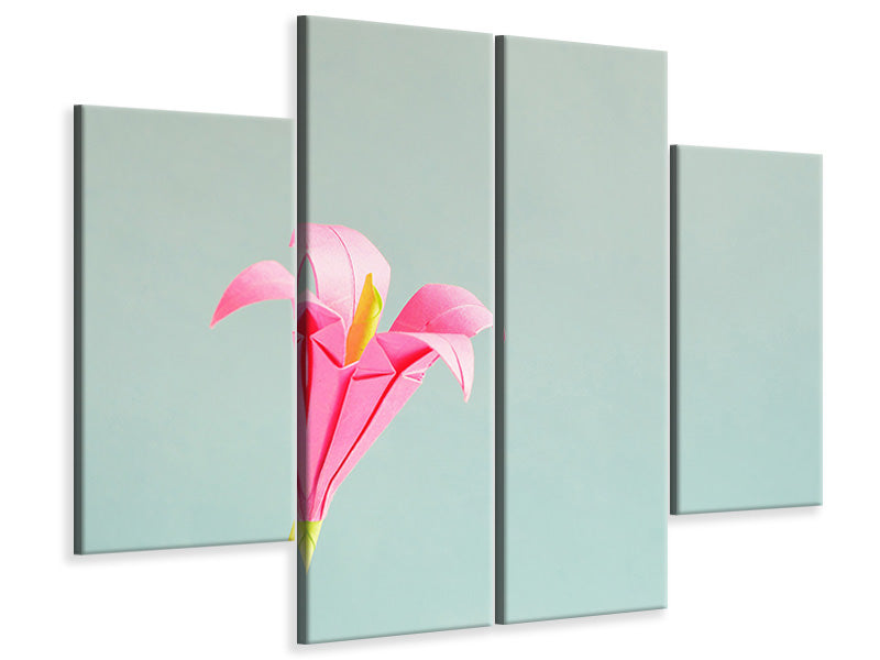 4-piece-canvas-print-flowers-origami