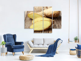 4-piece-canvas-print-fresh-ginger