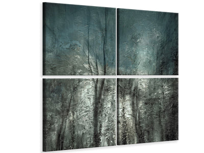 4-piece-canvas-print-frozen-frost-wood