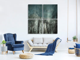 4-piece-canvas-print-frozen-frost-wood