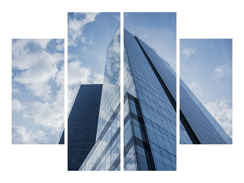 4-piece-canvas-print-glass-building