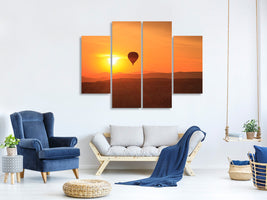 4-piece-canvas-print-hot-air-balloon-at-sunset