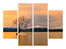 4-piece-canvas-print-morning-glow-of-the-lake-wanaka