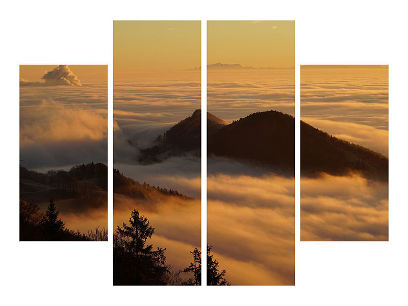 4-piece-canvas-print-nebulous-in-the-mountains