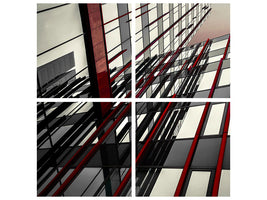 4-piece-canvas-print-red-lines