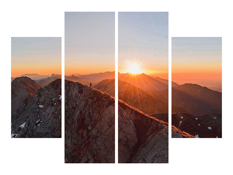 4-piece-canvas-print-running-on-the-ridge