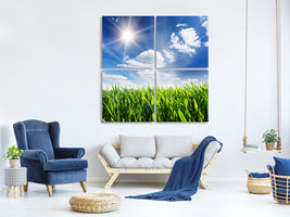 4-piece-canvas-print-spring-grass