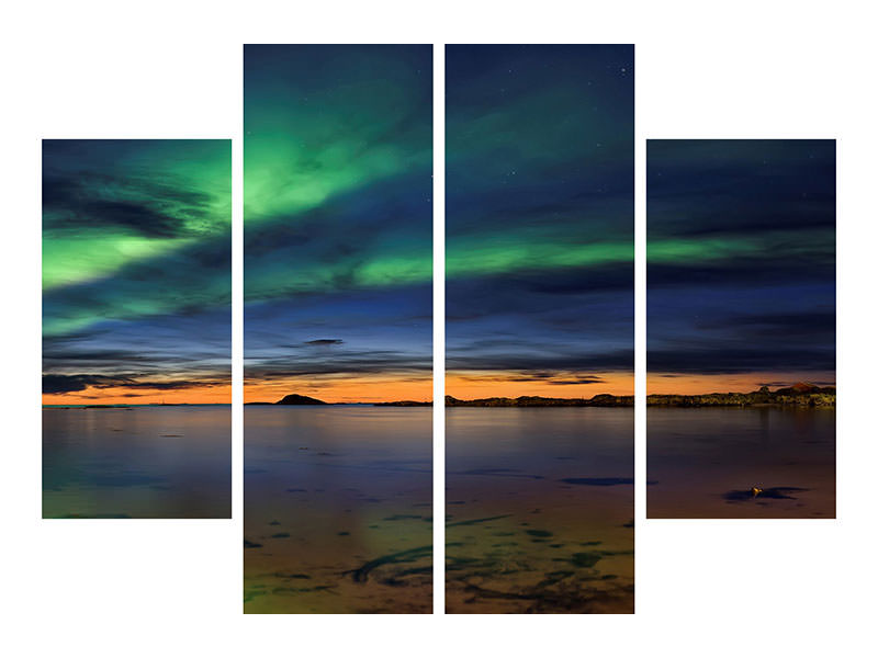 4-piece-canvas-print-sunset-at-andenes