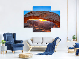 4-piece-canvas-print-sunset-at-mesa-arch