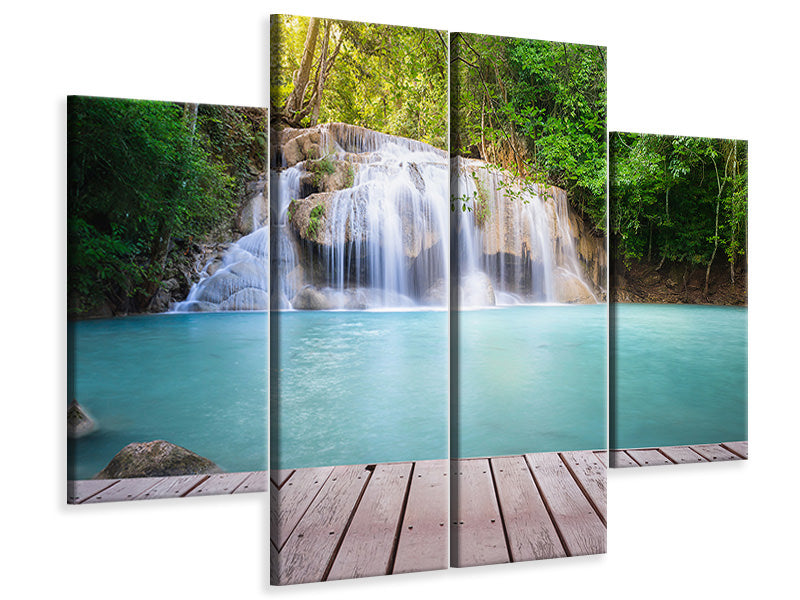 4-piece-canvas-print-terrace-at-the-waterfall