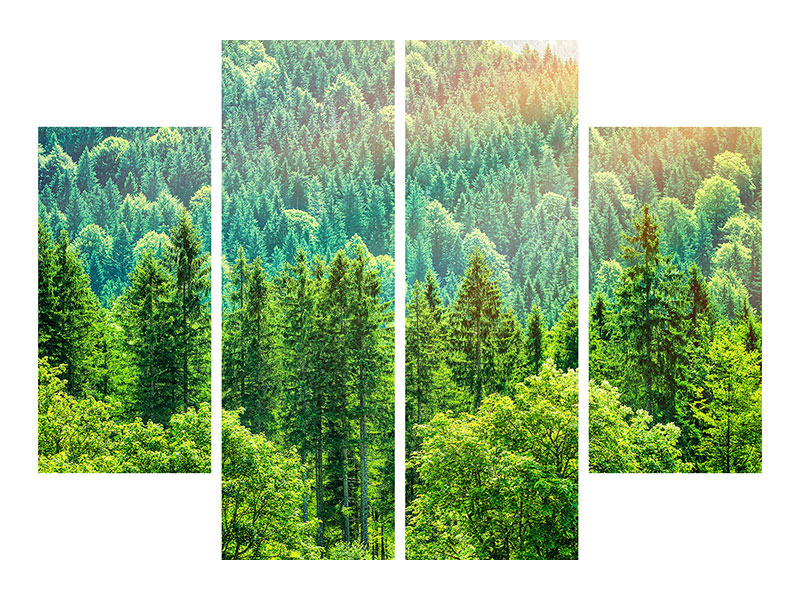 4-piece-canvas-print-the-forest-hill