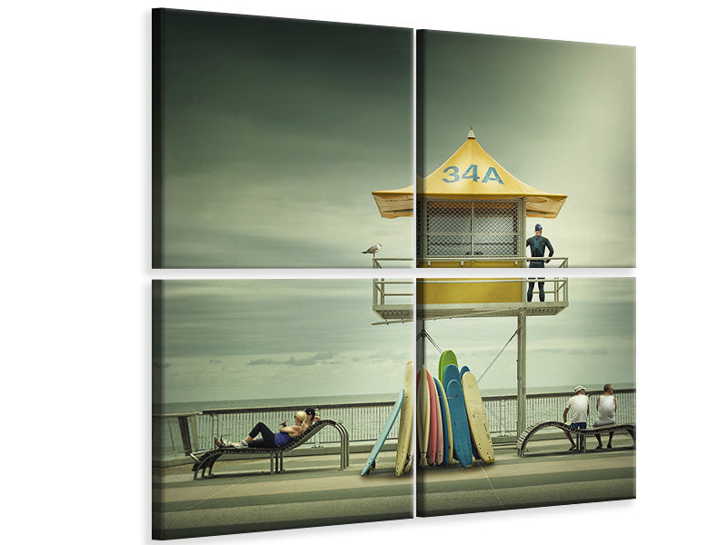 4-piece-canvas-print-the-life-guard