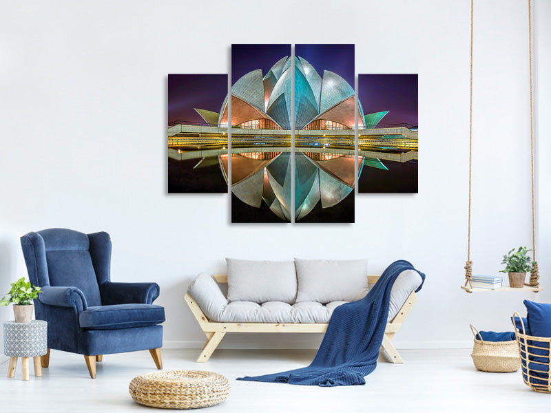 4-piece-canvas-print-the-lotus-temple