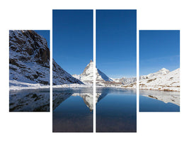 4-piece-canvas-print-the-riffelsee-on-matterhorn