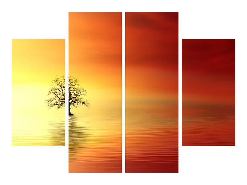 4-piece-canvas-print-the-tree-in-the-water