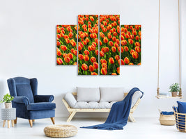 4-piece-canvas-print-tulip-field-in-orange