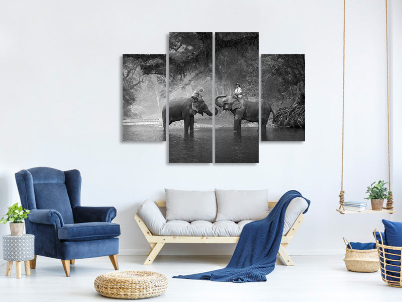 4-piece-canvas-print-two-elephants