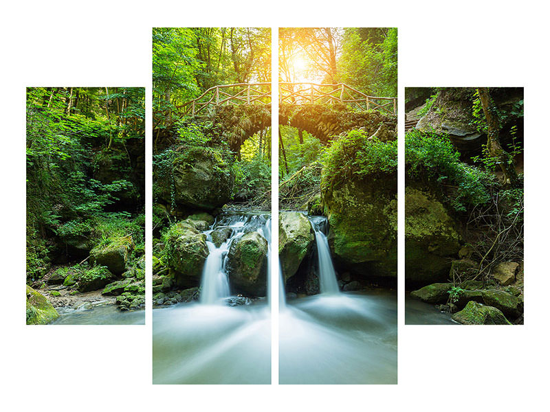 4-piece-canvas-print-water-reflection