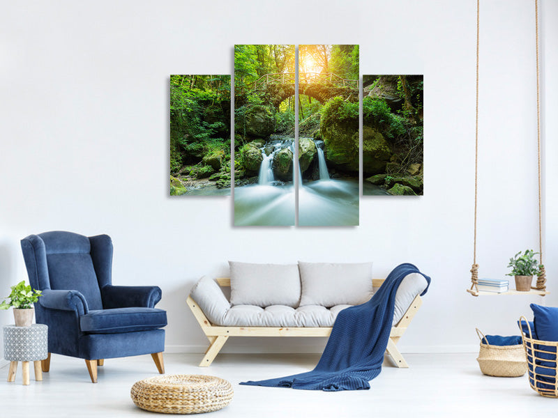 4-piece-canvas-print-water-reflection