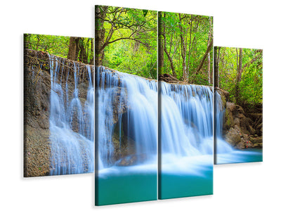 4-piece-canvas-print-waterfall-si-nakharin