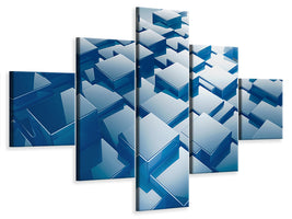 5-piece-canvas-print-3d-cubes-ii