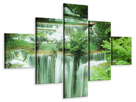 5-piece-canvas-print-7-levels-in-thailand