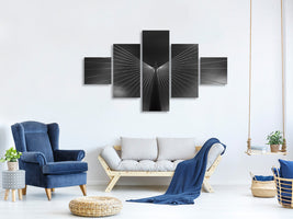 5-piece-canvas-print-angel-in-black-and-white