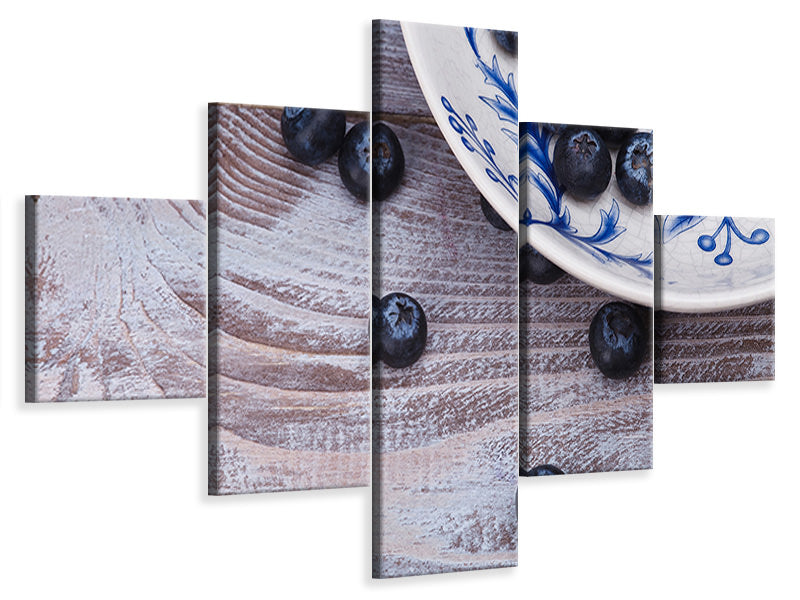 5-piece-canvas-print-blueberries