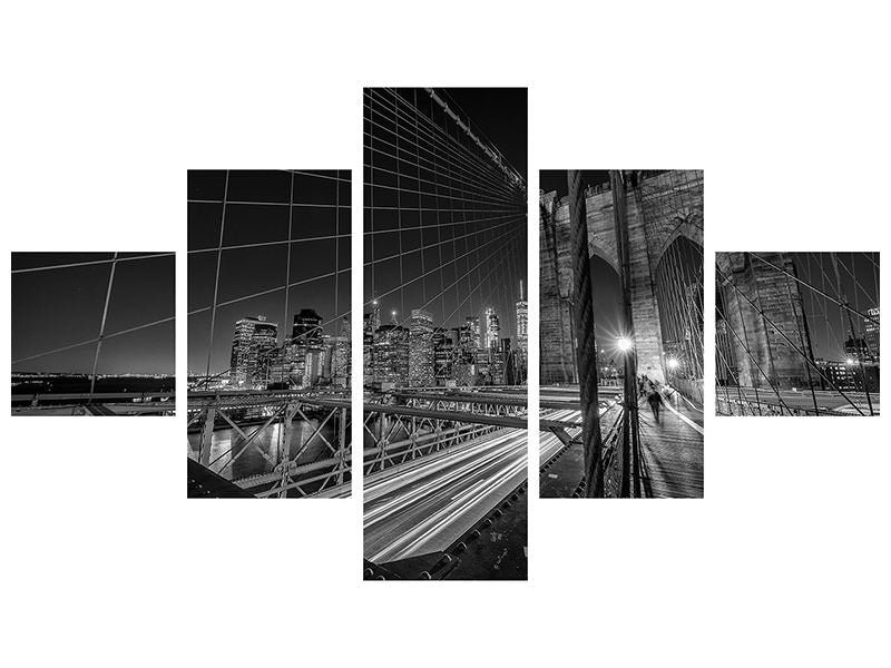 5-piece-canvas-print-brooklyn-bridge-lights