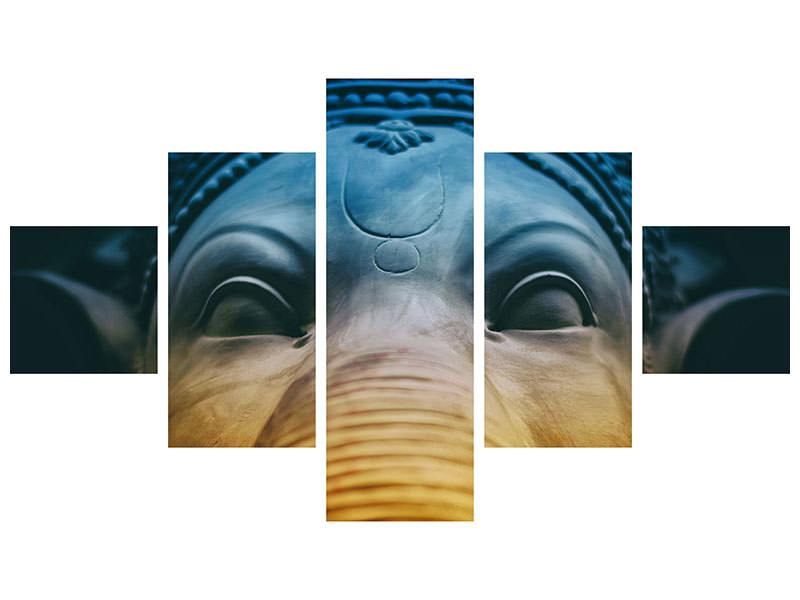 5-piece-canvas-print-close-up-ganesha