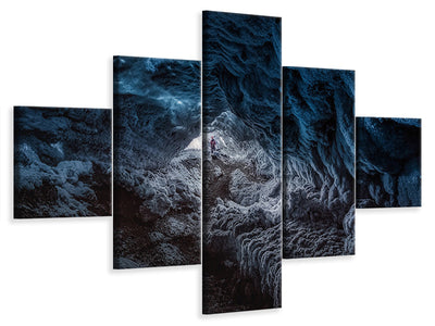 5-piece-canvas-print-exploring-a-fronzen-blue-world