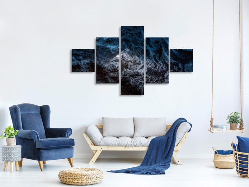 5-piece-canvas-print-exploring-a-fronzen-blue-world