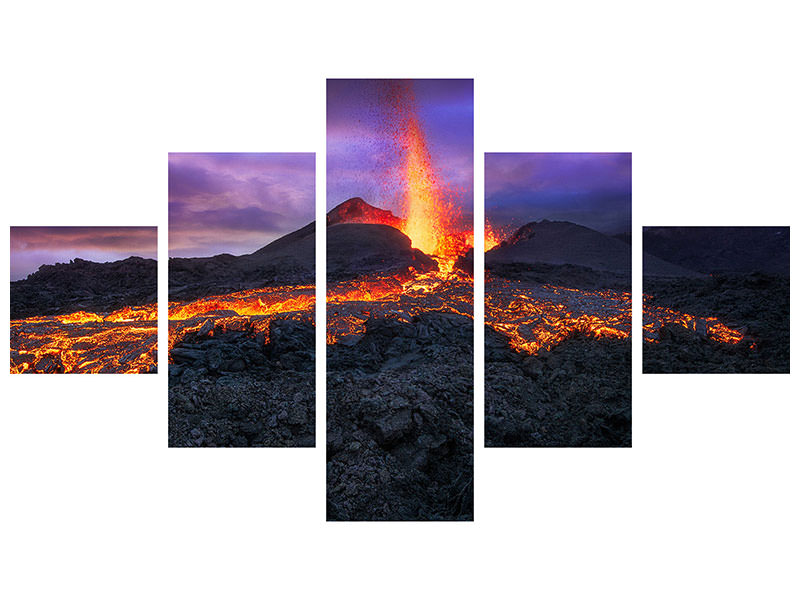 5-piece-canvas-print-fire-at-blue-hour