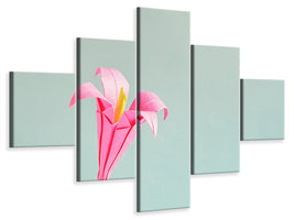 5-piece-canvas-print-flowers-origami