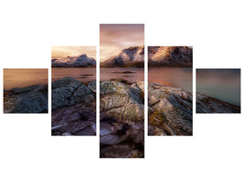 5-piece-canvas-print-frozen-sunrise