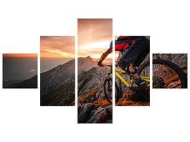 5-piece-canvas-print-golden-hour-high-alpine-ride