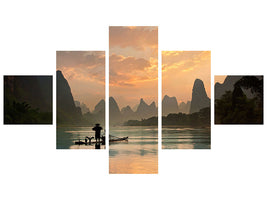 5-piece-canvas-print-golden-li-river