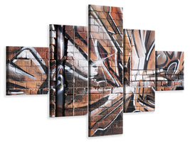 5-piece-canvas-print-graffiti-wall