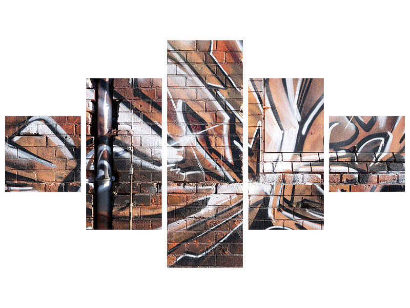 5-piece-canvas-print-graffiti-wall