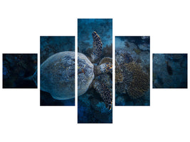 5-piece-canvas-print-hawksbill-sea-turtle-ii