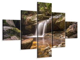 5-piece-canvas-print-little-waterfall